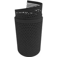 zaunzu Sichtschutz gelocht Quadrat Muster für Doppelstabmatten Anthrazit 2,55m