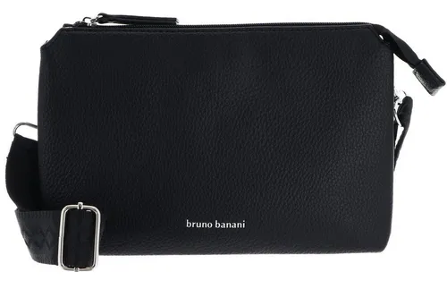 Bruno Banani Clutch Amalfi, Handtasche Damen - Elegante schwarze Clutch aus Lederimitat mit abnehmbarem, verstellbarem Schulterriemen und praktischem Handyfach – ideal für modische Auftritte.