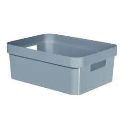 Keter Germany GmbH Curver INFINITY RECYCLING Box 11 L, Aufbewahrungsboxen in skandinavischem Design aus 100 % recycelten Materialien, 1 Box, Farbe: hellblau 257400