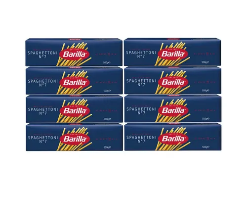 Barilla Nudeln, Barilla Spaghettoni Nr 7 Pasta aus Hartweizengriess 500g 8er Pack