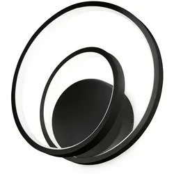 Ideal Lux Led-Wandleuchte OZ AP, Schwarz, Metall, Kunststoff, F, 30x8x29 cm, Lampen & Leuchten, Innenbeleuchtung, Leuchten nach Räumen, Schlafzimmerlampen
