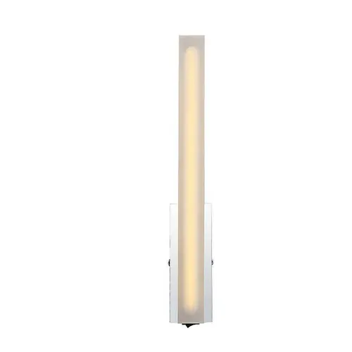 GLOBO 68062W LED Wandleuchte – moderne Wandlampe für jeden Raum - Elegante LED Wandleuchte aus satiniertem Acryl mit chromfarbenem Finish. Ideal für Wohnzimmer, Flur oder Schlafzimmer. Energieeffizient mit 400 Lumen und schlankem Design (B 5 cm x H 33 cm).