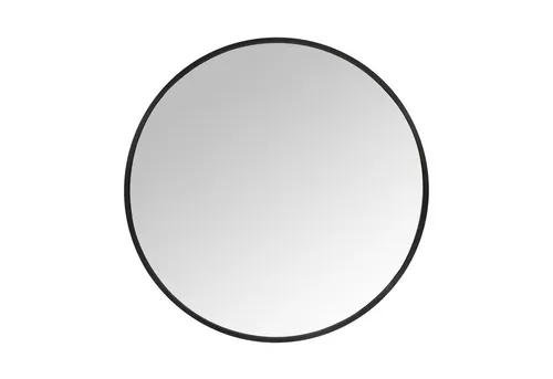 relaxdays Wandspiegel Runder Spiegel, schwarz