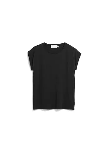 ARMEDANGELS Women's Jilaana T-Shirt XXL Schwarz - Nachhaltiges T-Shirt aus 67% Lyocell und 33% Baumwolle, perfekt für den Alltag und die Freizeit.