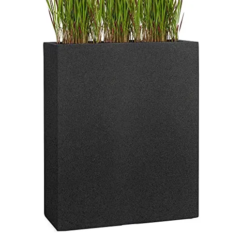 Pflanzwerk® Pflanzkübel Divider Granit Anthrazit 72x60x25cm – Robuster Blumenkübel für drinnen und draußen - Hochwertiger Pflanzkübel von Pflanzwerk, frostbeständig und mit UV-Schutz. Ideal für eine stilvolle Begrünung in jedem Garten. Maße: 72x60x25cm, Gewicht ca. 15kg. Maximale Langlebigkeit durch spezielle Imprägnierung!