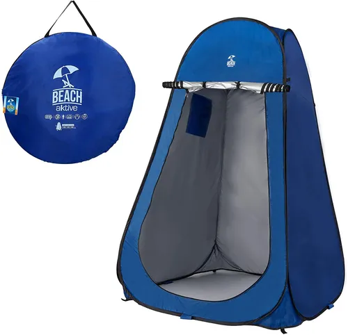 AKTIVE Bodenloses Camping-Dusch- und Wickelzelt Aktive 120x120x185 cm blau (62162)