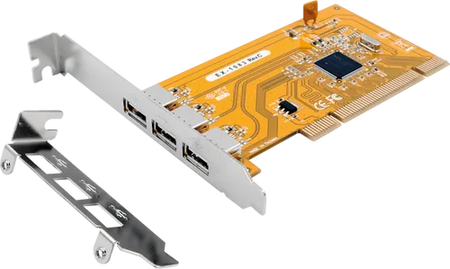EXSYS EX-1083 - 3 Port USB 2.0 PCI Karte - USB-Controller mit 3 externen Highspeed-Ports, ideal zur Erweiterung von PCs und Workstations. Inklusive Low Profile Bügel für kompakte Gehäuse, unterstützt Hot Swapping und Plug-and-Play.
