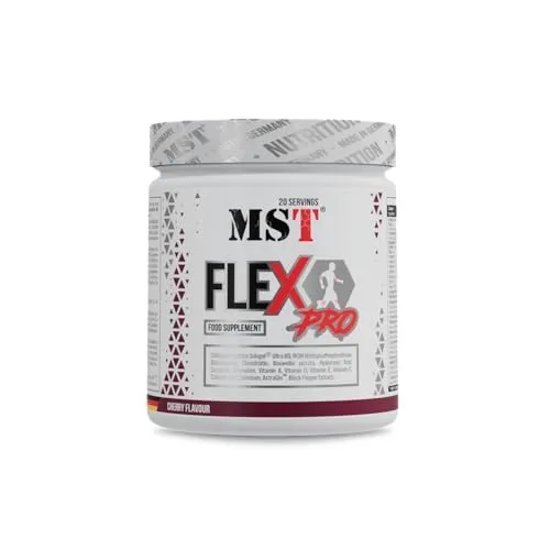 MST® Nutrition Flex Pro Pulver – Kollagen, MSM, Glucosamin, Chondroitin & Hyaluronsäure – Hochwertige Rezeptur – Made in Germany (300g, Kirsche)