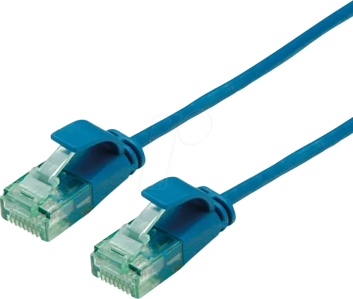 ROLINE 21453446 - Patchkabel Cat.6a (Class EA) UTP, Slim, blau, 3 m