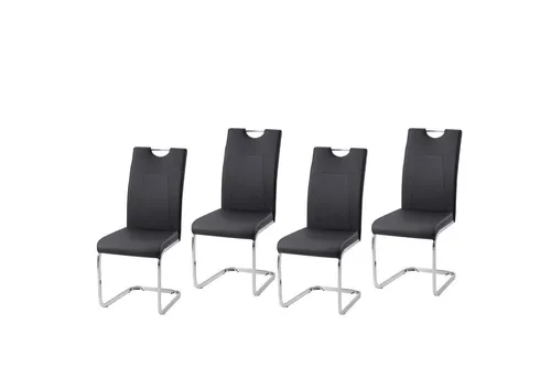 HTI-Line Schwingstuhl KellyC PU 4er in schwarz von HTI-Line