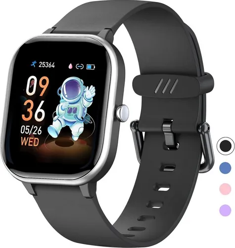 HENGTO Fitness Tracker für Kinder – 19 Sportmodi & Schlafüberwachung - Vielseitige Kinder-Smartwatch mit 19 Sportmodi und automatischer Herzfrequenzüberwachung. Robustes Design, IP68 wasserdicht und bis zu 6 Tage Akkulaufzeit – perfekt für aktiven Alltag und Spaß!
