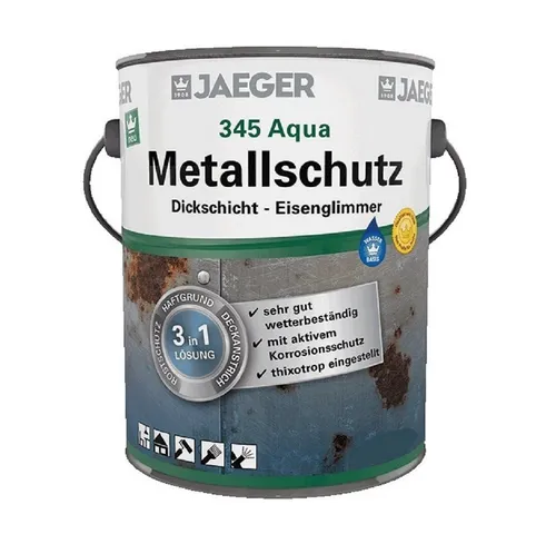 Jaegerlacke Metallschutzlack 345 Dickschicht 3in1 mit Eisenglimmer 750 ml, matt