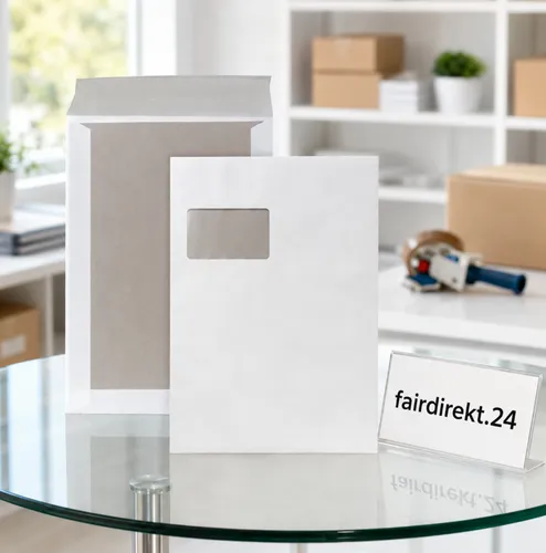 Versandtasche C4 mit Fenster, haftklebend