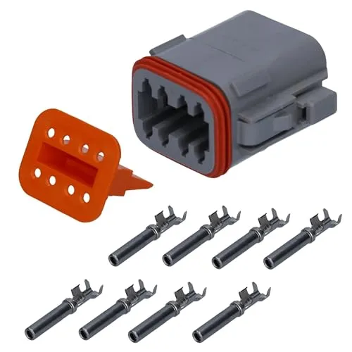 Produktbild Kalitec KALI-1208-S DEUTSCH DT Buchsen Set 8-polig IP68 grau
