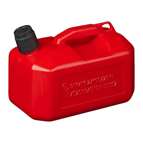 Kraftstoffkanister 5L Kunststoff rot Reserve Diesel Benzinkanister flach