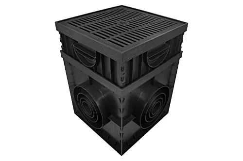 SP Hofablauf mit Aufsatz Kl.A15 Siphon KG Rohr Bodenablauf Gully Kontrollschacht