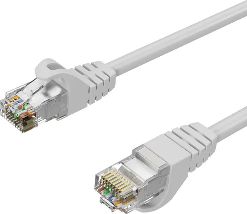 RJ45 Patchkabel m. CAT 7 Rohkabel PIMF weiß 0,25m