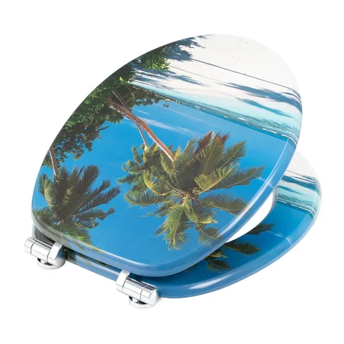 Toilettensitz Toilettendeckel WC Sitz Klodeckel Absenkautomatik MDF Klobrille