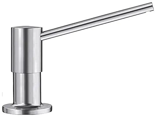 BLANCO TORRE Spülmittelspender in PVD steel - Seifenspender, passend zu allen BLANCO-Küchenarmaturen, bequem von oben zu befüllen, ideal für Edelstahlspülen, 300 ml Fassungsvermögen.