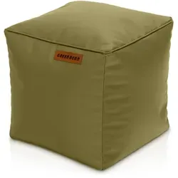 Green Bean Indoor Sitzpouf, Rechteckig 40x40 cm - Vielseitiger Sitzpouf für Wohnzimmer, Schlafzimmer oder Büro – ideal als Hocker oder Fußhocker. Pflegeleichtes Kunstleder, abnehmbar und leicht zu reinigen.