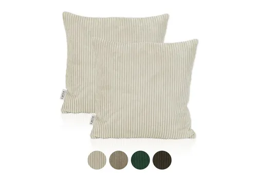 Lycce Dekokissen Kissenbezug 2er Set CORD Stoff (50 x 50 cm) - made in EU