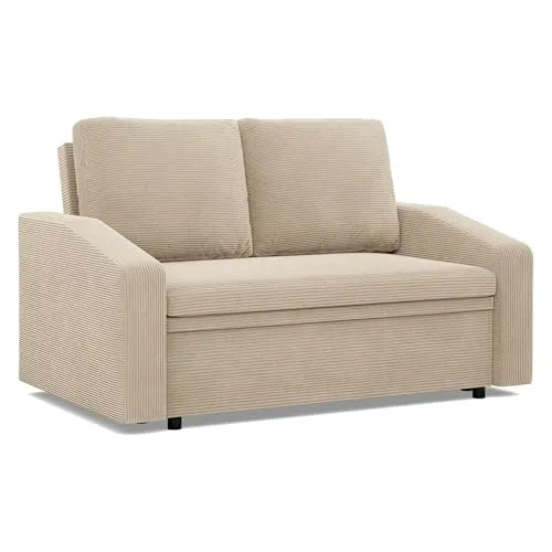 Mebligo Sofa 2 Sitzer mit Schlaffunktion - Sofas & Couches – Praktisches Schlafsofa mit Bettkasten für zusätzlichen Stauraum, ideal für kleine Räume und Gäste.