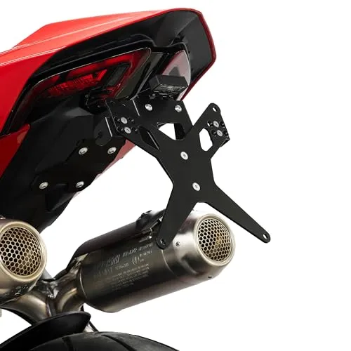 ZIEGER Kennzeichenhalter X-Line für Ducati Panigale V2 - Hochwertiger Kennzeichenhalter für Ducati Panigale V2, witterungsbeständig und sportlich. Verstellbare Neigung, keine Verkleidungsänderungen nötig, ABE-frei.