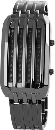 Noble Digital Herren Armband Uhr mit blauem Licht