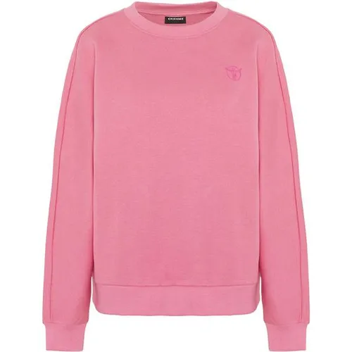 CHIEMSEE Rundhalspullover mit 3D-Print vorn & Rückenprint von Chiemsee