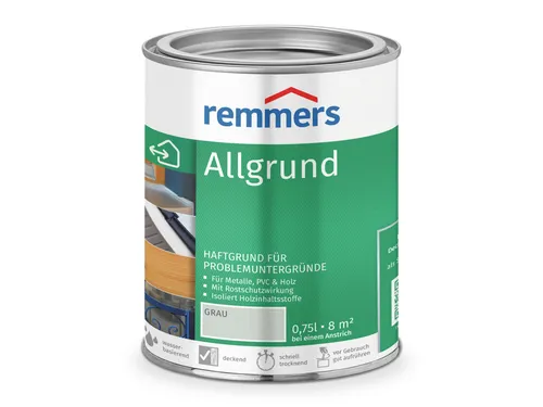 Remmers Haftgrund Allgrund 542101, 750ml - Universalgrundierung für alle Untergründe - Lacke - Haftgrundierung für Metall, Holz und Kunststoffe, mit Rostschutz und isolierenden Eigenschaften gegen Holzinhaltsstoffe für optimale Haftung und Farbtreue.