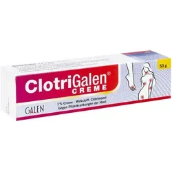 Clotrigalen 50 G - Antimykotische Creme - Arzneimittel zur Behandlung von Pilzinfektionen der Haut, wirkt effektiv gegen Dermatophyten und Hefen. Ideal für Fußpilz und Hautmykosen, sorgt für schnelle Linderung.