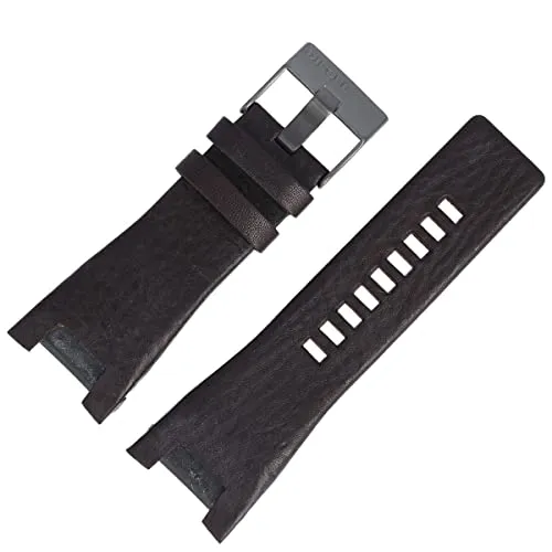 Diesel Uhrenarmband 30mm Leder Braun - DZ-1216 - Hochwertiges Uhrenarmband aus braunem Leder für Damen, Stegbreite 30mm, mit eleganter silberfarbener Dornschließe - ideal als originales Ersatzteil für Diesel Uhren.
