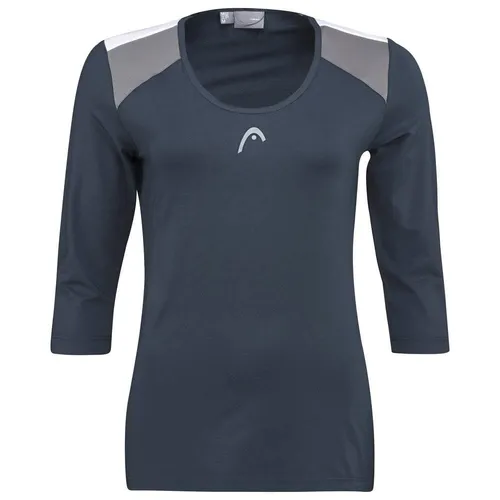 Head Tennis-Langarmshirt Club 22 Tech 3/4 Shirt navyblau Damen, Größe: M - Sportliches Damen-Shirt mit 3/4-Ärmeln und femininer Passform. Aus dehnbarem Material mit Color Block und kühlender Technologie für optimalen Tragekomfort beim Sport.
