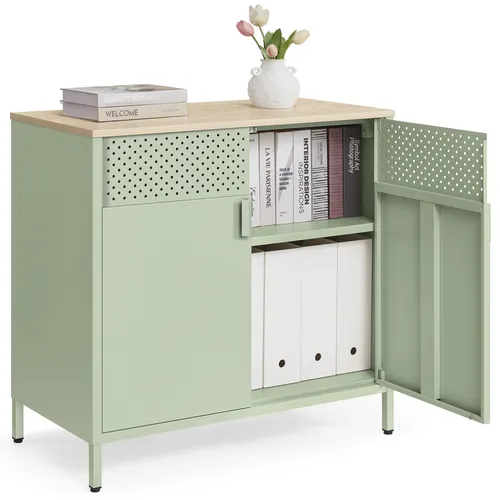 Multifunktionales Sideboard im Industriestil in grün von SONGMICS