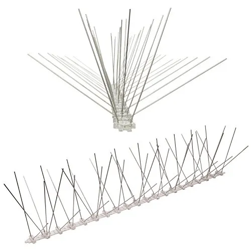 PestSystems Taubenspikes 5 Meter – Effektive Vogelabwehr - Fünf-reihige Taubenspikes auf stabiler Polycarbonatleiste, ideal für eine schnelle und einfache Montage ohne Bohren. Effektiver Schutz vor Vögeln, sorgt für ein gepflegtes Aussehen und schützt Ihr Gebäude.