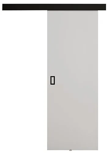 KIER FURNITURE Schiebetür Komplettset WERDI 60 - Innentüren Komplettset - Wohnzimmer Schiebetür - Modern Schiebetüren - Sliding Door - Tür Schwarz 66x205x1,6 cm