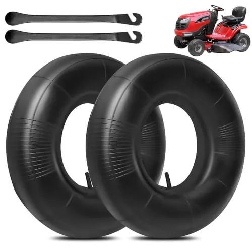mizikuu 2 Stück Schlauch Reifen, 15x6.00-6 Schubkarrenrad Ersatzschlauch Luftrad Bollerwagen Innenschlauch Luftschlauch für Aufsitzmäher Schubkarren Rasentraktor Mäher Handwage