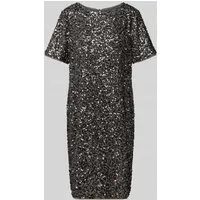 comma Knielanges Kleid mit Rundhalsausschnitt in Anthrazit, Größe 40