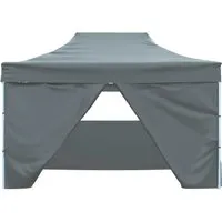 vidaXL Profi-Partyzelt Faltbar 3×4m mit 4 Seitenwänden - Robustes Pavillon mit UV- und wasserbeständigem Dach, ideal für Outdoor-Events. Einfach zu transportieren und schnell aufzubauen, perfekt für Partys und Festivals.