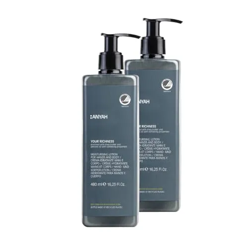 ANYAH Bodylotion – Körperlotion für sehr trockene, empfindliche & reife Haut – Natürlich, vegan, parfumfrei, Ecolabel-zertifiziert, 480 ml
