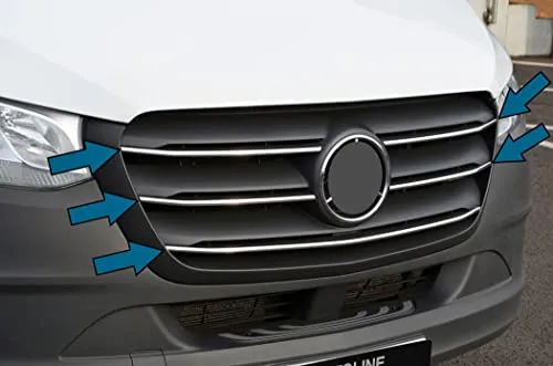 Chrom-Gitterzierleisten passend für Sprinter W907 (ab 2018).