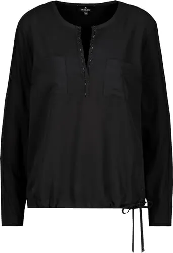 Schlupfbluse MONARI für Damen, Gr. 46, schwarz - Modische Schlupfbluse von MONARI in Schwarz, mit aufgesetzten Taschen und bequemem Regular Fit. Ideal für einen lässigen Look im Alltag.
