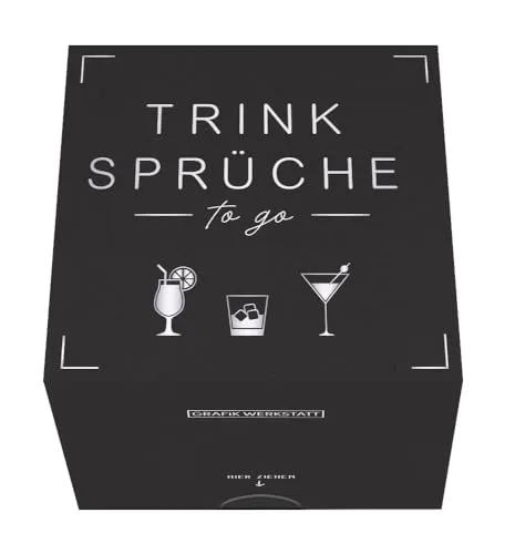 Grafik-Werkstatt Message in a Box | Geschenkidee | 30 Kärtchen zum abreissen | Trinksprüche to go