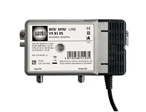 Wisi VX81-0S BK Verstärker, 18-21dB, Rückweg aktiv