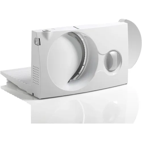 Gorenje R401W Allesschneider - Elektrischer Allesschneider mit Solingen Edelstahl-Messer, verstellbare Schnittstärke von 0-17 mm und Sicherheitssystem für sicheres Schneiden