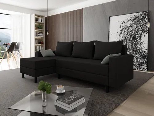 MIRJAN24 Ecksofa Brick - 4-Sitzer mit Schlaffunktion und Bettkasten - Ecksofa Brick mit Schlaffunktion und Bettkasten, ideal für Gästeübernachtungen. Freistehendes Design, bequem und modern - perfekt für jedes Wohnzimmer.