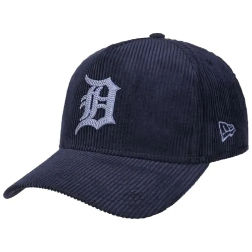 New Era E-Frame Cord Tigers Cap - Dunkelblau Baseballcap für Damen und Herren - Stylische und bequeme Cordcap mit verstellbarer Metallschnalle, ideal für Herbst und Winter. Atmungsaktives Material sorgt für hohen Tragekomfort.