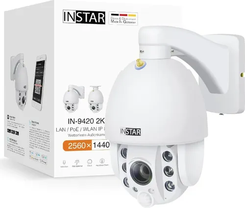 INSTAR Überwachungskamera IN-9420 2K+ - POE & WLAN - Überwachungskameras: Hochauflösende 2K+ Outdoor-Kamera mit Schwenk- und Neigefunktionen für flexible Sicht und gezielte Überwachung.