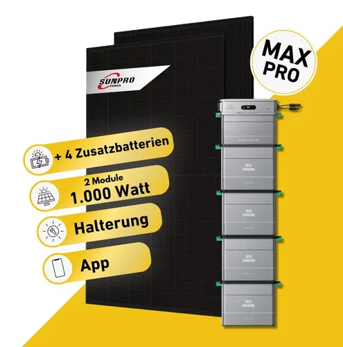 Watt Bifazial Komplettset für Balkonkraftwerk – Zendure Solarflow 800 Pro 2 - Effizientes Balkonkraftwerk mit leistungsstarken Sunpro Solarmodulen und Zendure SolarFlow 800 Pro 2. Erzeuge und speichere Solarstrom flexibel für deinen Haushalt – ideal für nachhaltige Energieversorgung.