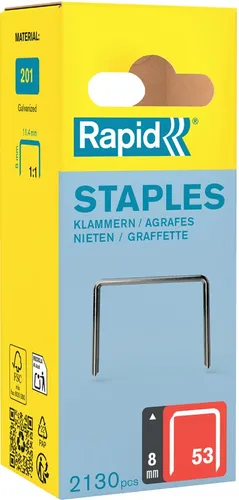 Rapid Feindrahtklammern Typ 53 8 mm 2.130 Stück